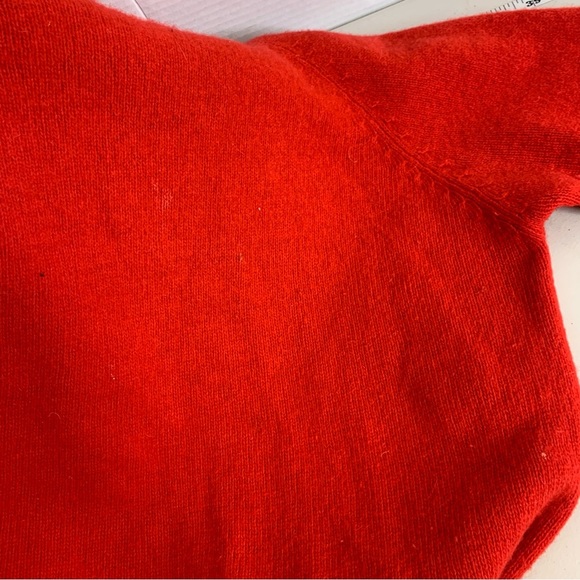Vintage Hudson Bay Red Lambswool Angora Blend Cowl Neck Sweater Size S/P - Picture 6 of 10